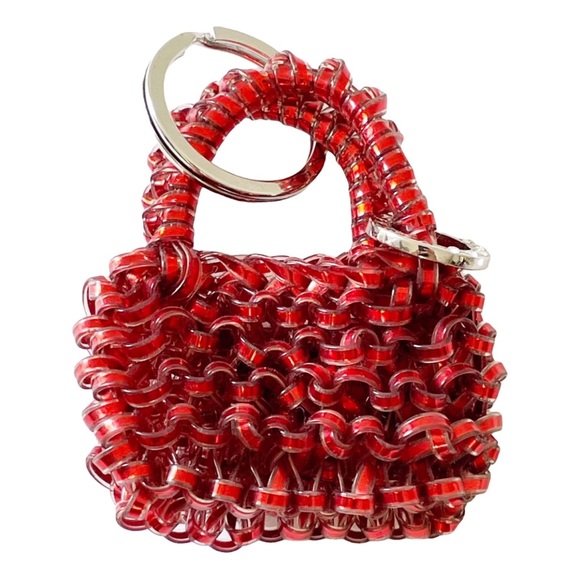 Anteprima red mini wire bag key ring charm - Picture 1 of 6